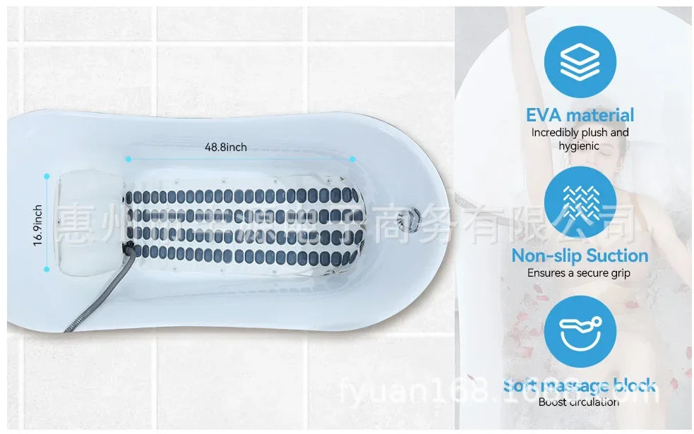 Massage Mat Waterproof Anti-slip Body Spa Home Full Body Massage Bathtub Bubble Machine New Electric Bathtub Bubble