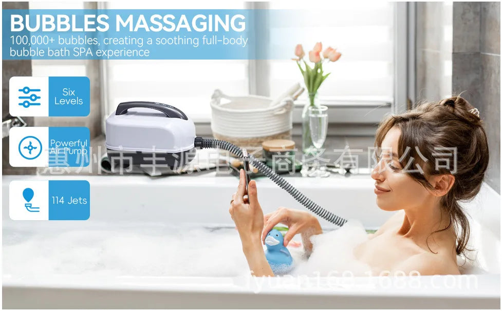 Massage Mat Waterproof Anti-slip Body Spa Home Full Body Massage Bathtub Bubble Machine New Electric Bathtub Bubble