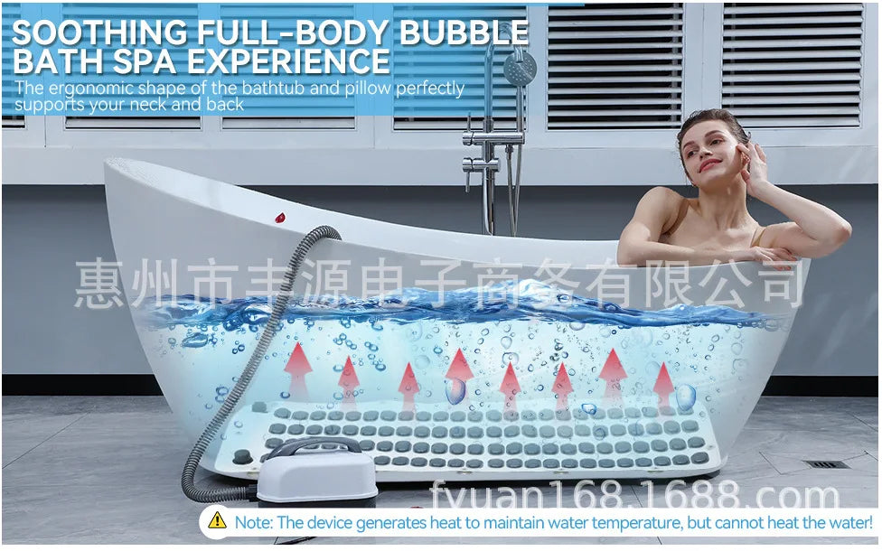 Massage Mat Waterproof Anti-slip Body Spa Home Full Body Massage Bathtub Bubble Machine New Electric Bathtub Bubble