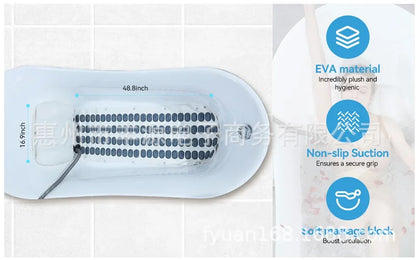 Massage Mat Waterproof Anti-slip Body Spa Home Full Body Massage Bathtub Bubble Machine New Electric Bathtub Bubble